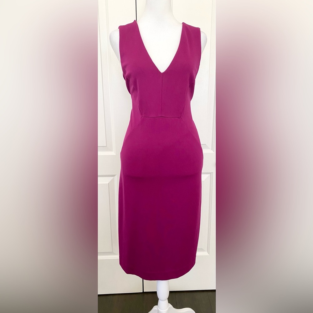 NWOT Ann Taylor Factory Midi Dress - Magenta